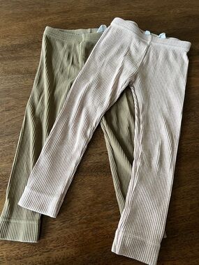 Jamie Kay Ribbed Leggings Pair in Oak & Dusty Rose Merle